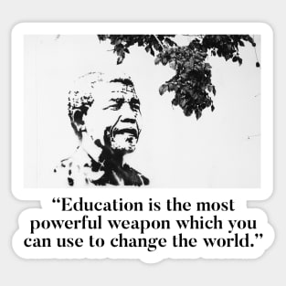 Nelson Mandela - Learn and teach Sticker